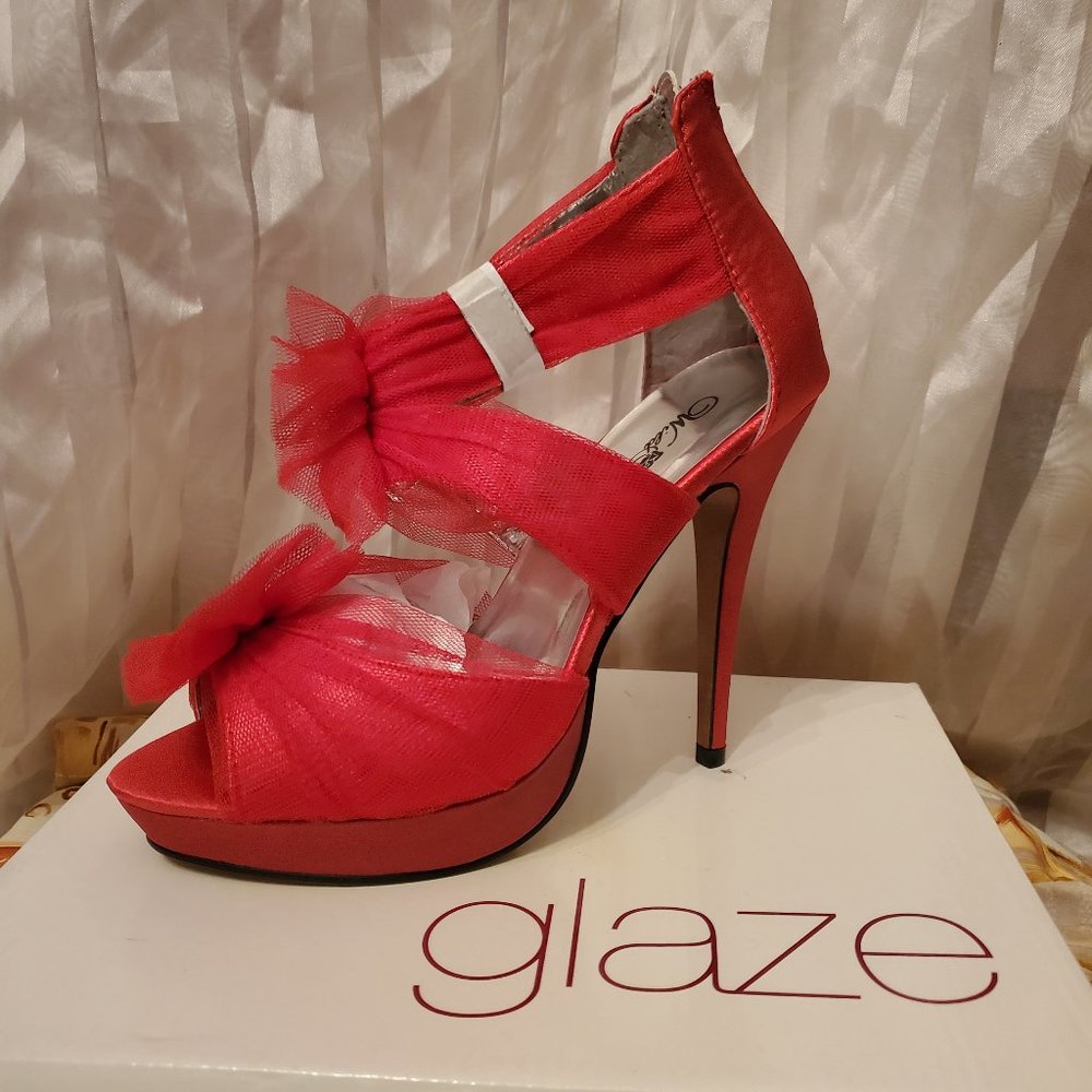 Red Lace heels